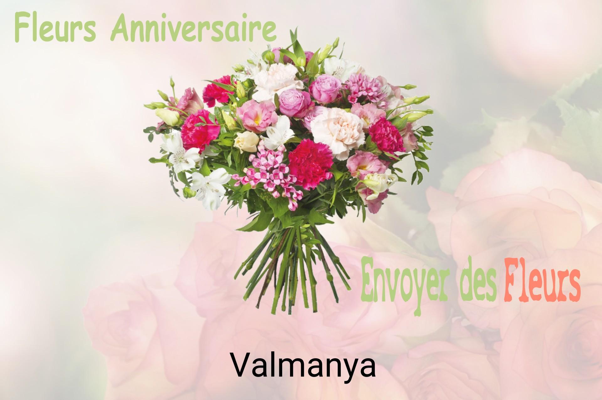 Bouquet de fleurs d’anniversaire livré à Valmanya