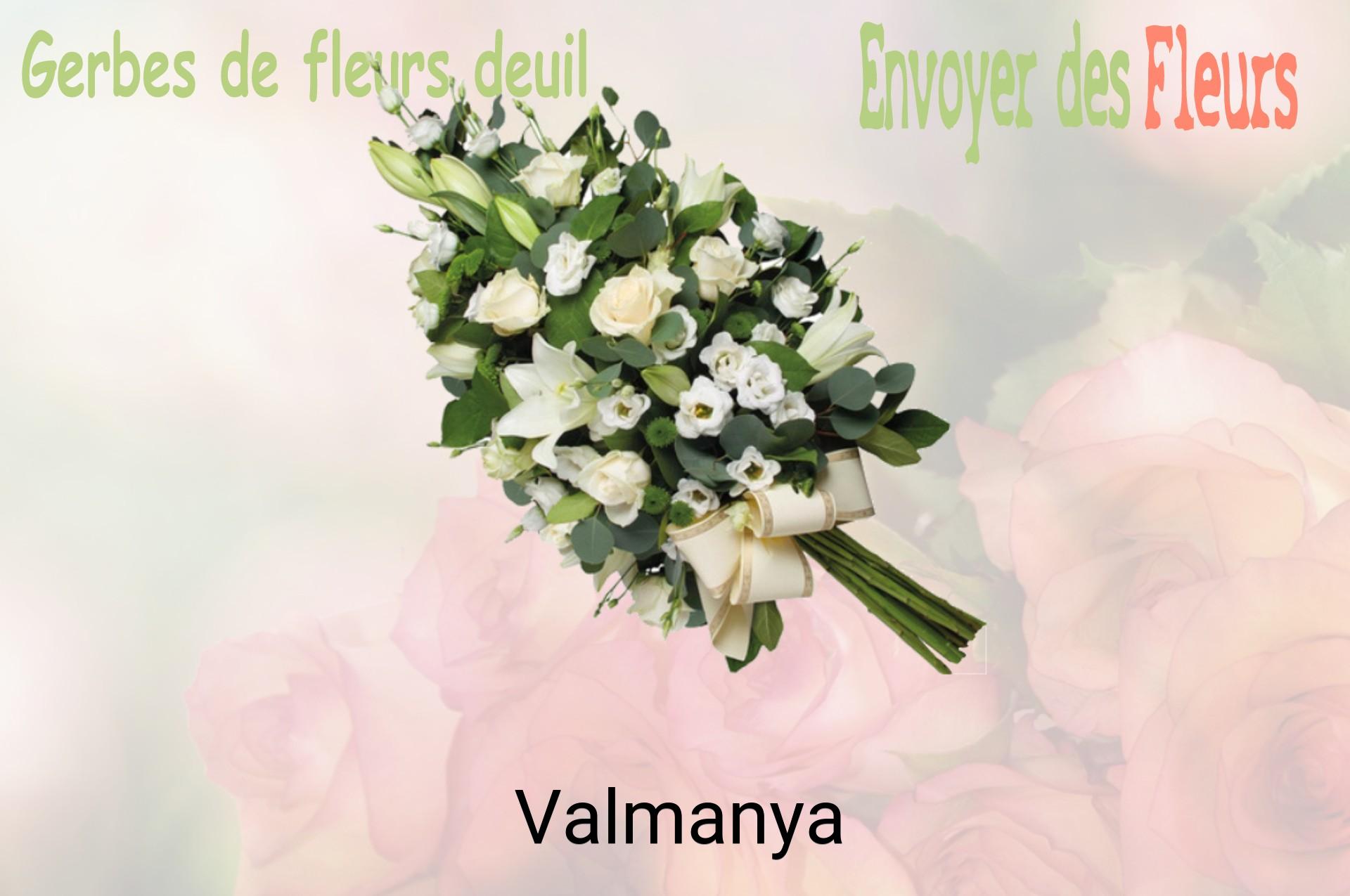 Gerbe de fleurs de deuil livrée à Valmanya